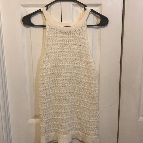 Loft White Crochet Tank Top - Picture 2 of 4